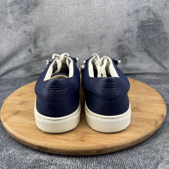 Tory Sport Shoes Mens Size 9.5 Blue Leather Low Top Ruffle Lace Casual Sneakers main image 8